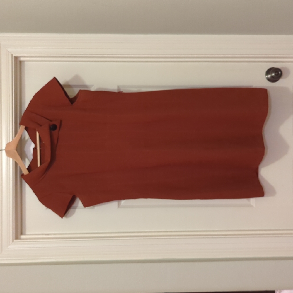 Burnt Orange Bodycon Dress. Size 16